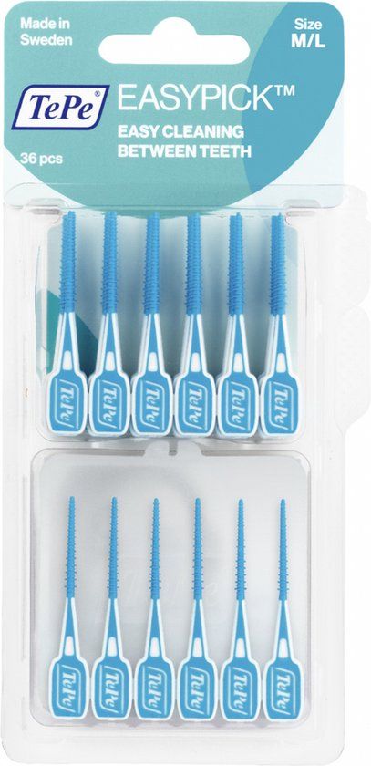 TePe EasyPick Blauw M/L - 36 stuks