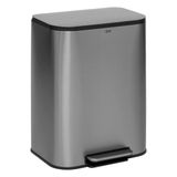 5Five Norvik Pedaalemmer - Mat Zilver - RVS Metaal - 50 Liter