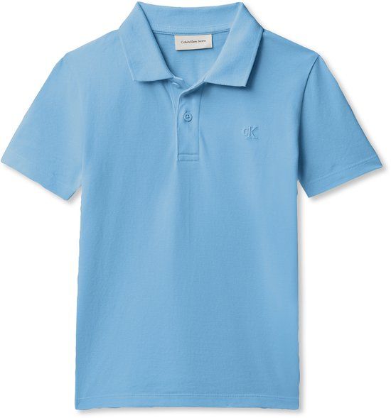 Calvin Klein Kids Polo Blauw Katoen Korte Mouw Maat 6
