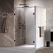 Brauer Void - Nisdeur - 2-Delig - Helder Glas - 110 x 200 cm - Omkeerbaar - met Draaideur 60 cm - Aan Muur - incl. Glascoating - Mat Zwart