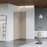 FortiFura Galeria inloopdouche - 120x200cm - rookglas - plafondarm - hoogglans chroom