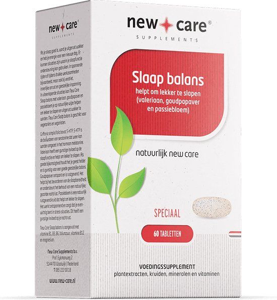 New Care Slaap Balans - Valeriaan & Passiebloem - 60 Tabletten - Vegan