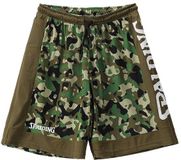 Spalding Reversible Short Unisex S Groen Bruin Beige Multikleurig Polyester Basketbal
