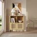 en.casa Commode Lukhomso 85x75x30 cm eikenkleurig en zwart