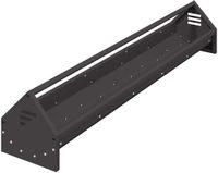 vidaXL Kippen voederbak Zwart 108 x 20,5 x 20 cm