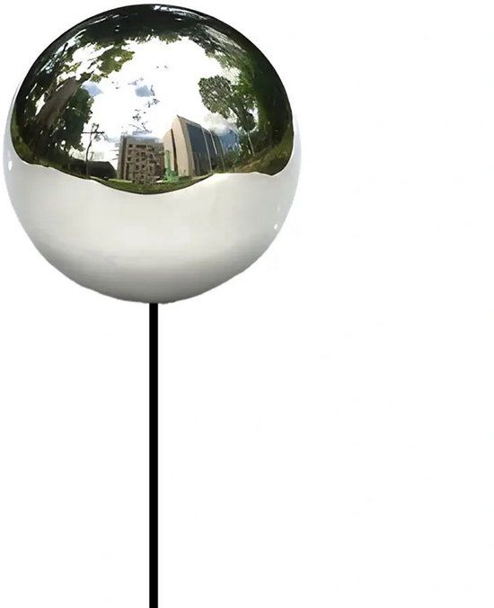 Buitengewoon de boet Deco Heksenbol op Stok Zilver Roestvrij Staal