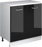 Vicco Rion Armoire d'extension Noir laqué/Blanc 80 x 46 cm