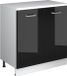 Vicco Rion Armoire d'extension Noir laqué/Blanc 80 x 46 cm