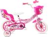 Carratt Vélo enfant Minnie 12 pouce 1 vitesse avec roulettes d'entraînement rose
