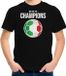 Bellatio Decorations Shoppartners Bv Italie EK/ WK supporter t-shirt - we are the champions met Italiaanse voetbal - zwart - kinderen - kleding / shirt 134/140