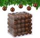 Merkloos / Sans marque Relaxdays Kerstballen set van 100 - Ø 6 cm - Kunststof - Onbreekbaar - Bruin