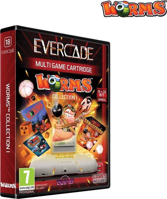 Evercade - Worms Collection 1 - Cartridge 1 - 3 Games
