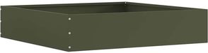 vidaXL Gazonrand 60 x 60 x 13 cm Staal Olijfgroen