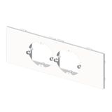 Unex 73652-2 U24X dubbele plaat voor universeel mechanisme, wit, 92 mm hoog x 250 mm breed