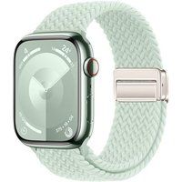 Armband SZSMART Starlight gevlochten nylon horlogebandje voor Apple Watch Groen
