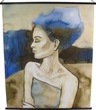 HD Collection Wanddoek Blauw 140x2x170cm