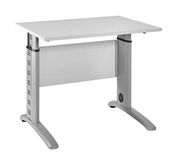 Möbelpartner Till Bureau, 701430, lichtgrijs, ca. 90 x 65 x 69,5-87,5 cm (l x b x h)