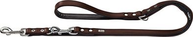 Hunter Dresseerlijn Basic - Hondenriem - 200x1.3 cm Bruin Zwart