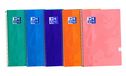 Oxford, Notitieboeken, A4, geruit, 4 x 4, kunststof deksel, 80 vellen, pak met 5 notitieboeken, trendy kleuren