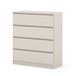 Homlando Maja commode met 4 laden, dressoir zonder handgrepen, stabiel, voor woonkamer, slaapkamer, hal of kantoor, 40 x 90 x 104 cm, kasjmier