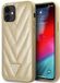 Guess iPhone 12 Mini Backcase hoesje - Effen Goud - Kunstleer