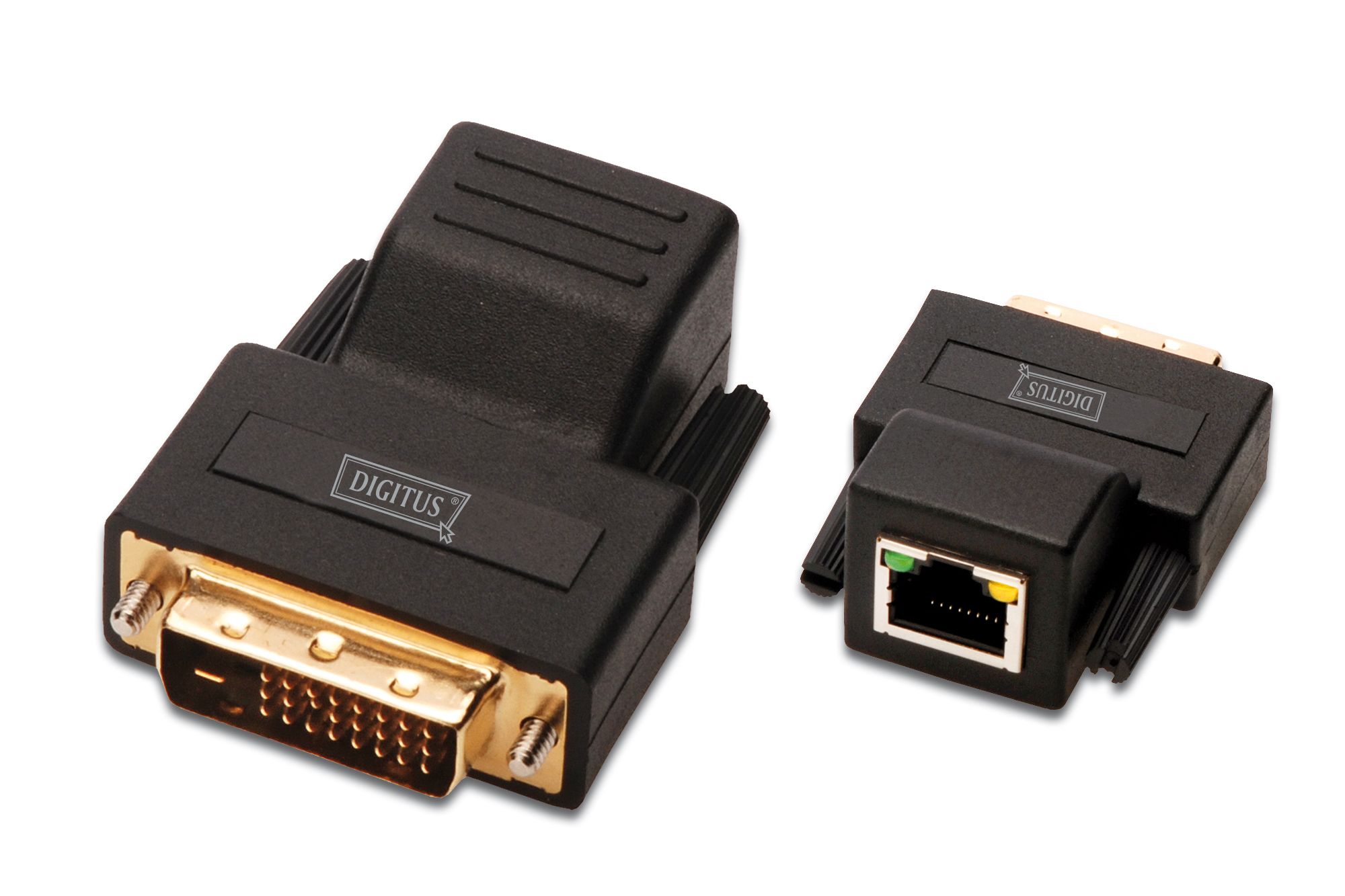 Digitus DS-54101 - RJ-45 F to DVI-D M Adapter - Black