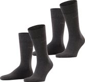 Esprit Basic Easy 2-Pack Heren Sokken Grijs - Maat 43-46
