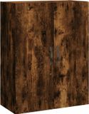 vidaXL Wandkast, bewerkt hout, gerookt eikenkleurig, 69,5x34x90 cm