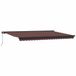 vidaXL Parasol manuel 5 x 3 m Marron Polyester