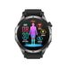 VALDUS Knauermann PRO 3 Fan Edition gezondheidshorloge, rond (2025), zwart, smartwatch met telefoonfunctie, ECG Plus HRV- en SOS-functie, BT Bluetooth, slaapapneu, klittenband, zwart, 14-24, Normaal