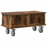 vidaXL TV Stand 68.5 x 35 x 35 cm Smoked Oak Engineered Wood