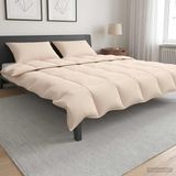 vidaXL - Deken - Set - 2 - st - 200 x 200 cm - Alle seizoenen - Kapokvezel - Beige