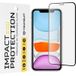 Techsuit Film de protection d'écran pour Apple iPhone 11 / XR, Verre trempé, Collage intégral, Noir