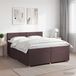 Prolenta Maison Exclusive - Lit Boxspring Avec Matelas Marron Foncé 200 X 200 Cm Tissu