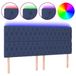 VidaXL Hoofdbord LED 180x7x118/128 cm stof bleu