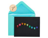 Papyrus Blanco kaarten in regenboogkleuren, met enveloppen en glanzende versieringen, 6 kaarten
