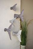 Kalalou Fish Tale wandsculpturen, set van 5, één maat, ruw metaal