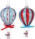 Boltze Home Kersthanger - Set van 2 Luchtballonnen met de kerstman - Blauw en Rood - H14cm