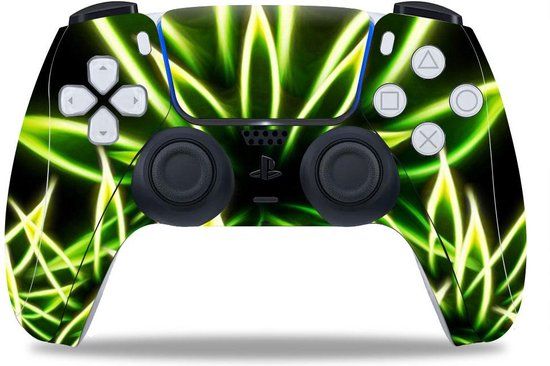 Glowing Weed - PS5 Controller Skin - Green Sticker