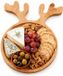Excellent Houseware Kerst serveerplank - rendier - 25 x 18 cm - bamboe