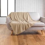 Douceur d'Intérieur Wooly Beige Plaid (125 x 150 cm)