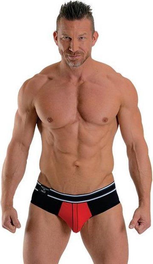 Mister B URBAN Bronx Brief - Red/Black - Size S