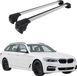 BMW Barre de toit, supports de base pour BMW Série 5 Touring G31, 2017-2023, aluminium, argent, 2 pièces