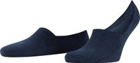 FALKE Step High Cut onzichtbaar effen katoen footies heren blauw - maat 39-42