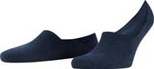 FALKE Step High Cut onzichtbaar effen katoen footies heren blauw - maat 39-42