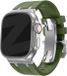 Bandz Bracelet Silicone 'Luxe Liquid' - Vert avec connecteurs argent