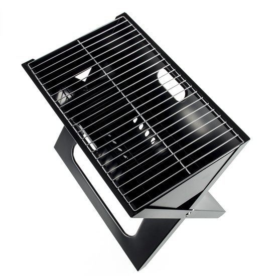 Gizzys Notebook BBQ - Draagbare barbecue - RVS zwart