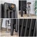 Mercury Radiateur en fonte – 4 rangs – Graphite antique – H 56 cm x l. 26,3 cm x P 14 cm