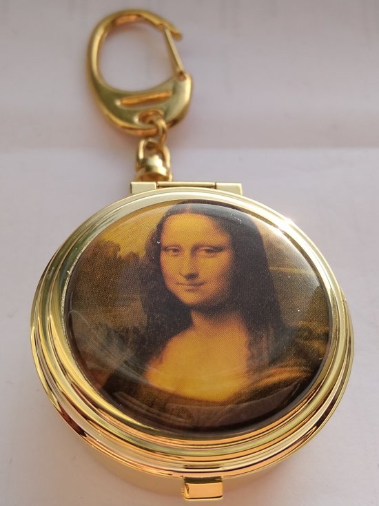 Zeeuws meisje Verguld heel klein meeneem mini zak asbakje inklapbaar Mona Lisa