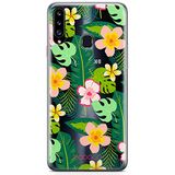ERT GROUP mobiel telefoonhoesje voor Samsung A20S origineel en officieel erkend Babaco patroon Flowers 019 optimaal aangepast aan de vorm van de mobiele telefoon, gedeeltelijk bedrukt